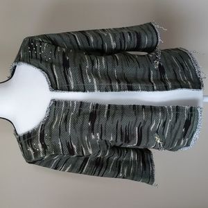 American Rag Cie Studded Embellished Slightly Cropped Cardigan Jacket Large